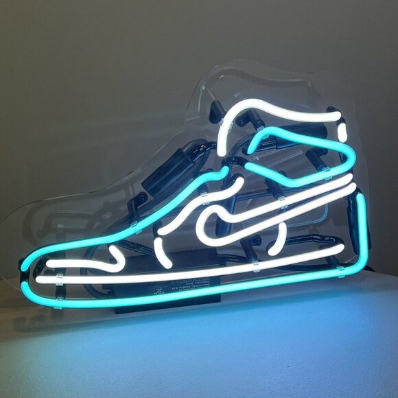 Neon Light Sneaker Tennis Shoe Light Athletic Boys Room Man Cave Decor - Picture 2 of 11
